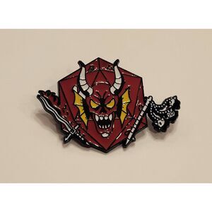 Hellfire Brooch Pin 1.7in x2.4in